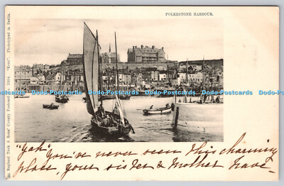 R747169 Kent Folkestone Hafen Tuck County Nr. 2804 PM Brighton 1902