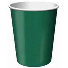 Hunter Green 9oz Paper Hot/Cold Cups 24 Per Pack Tableware Party Supplies