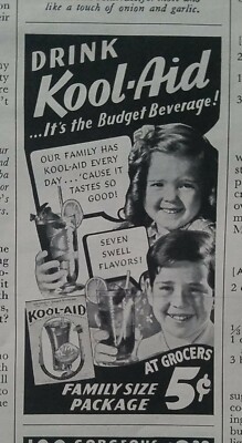 1941drink  Kool-Aid soft drinks the budget beverage vintage ad