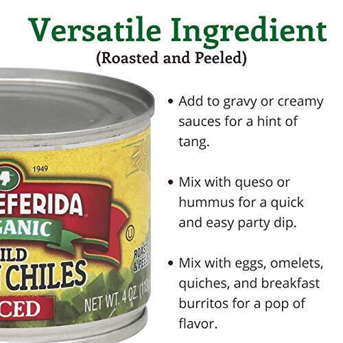 La Preferida Organic Green Chiles Mild-Diced 4 Ounce Pack of 12 - Bild 3 von 7