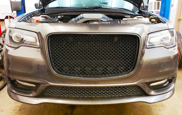 Fits 15-2020 Chrysler 300 Black Mesh Grill Bentley Grille Full