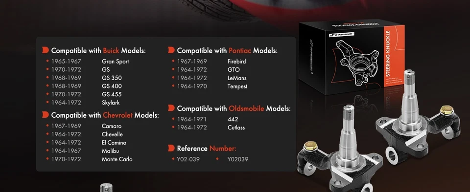 Husillo de stock para Chevrolet Camaro Chevelle Malibu Buick GS 350 GS delantero Foto 2 de 4