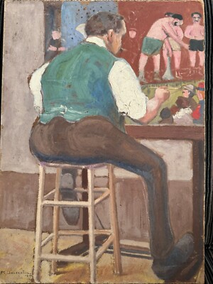 M.Jousselin (Xix-Xx) - Wrestling Greco-Roman Self-Portrait Au Sägebock, 1912 Tan