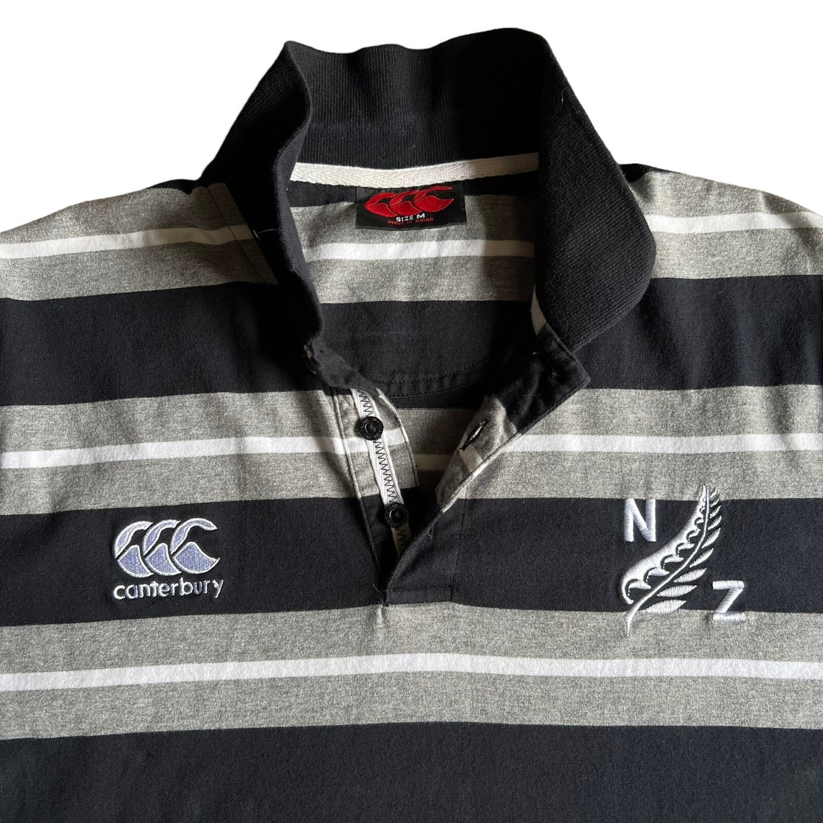 Canterbury Of New Zealand Striped Rugby Shirt Short Sleeve Size