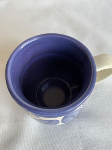 Vintage 1999 Pfaltzgraff Mug VILLA FLORA Blue & White Floral Coffee Cup Tea Cup - Picture 2 of 4