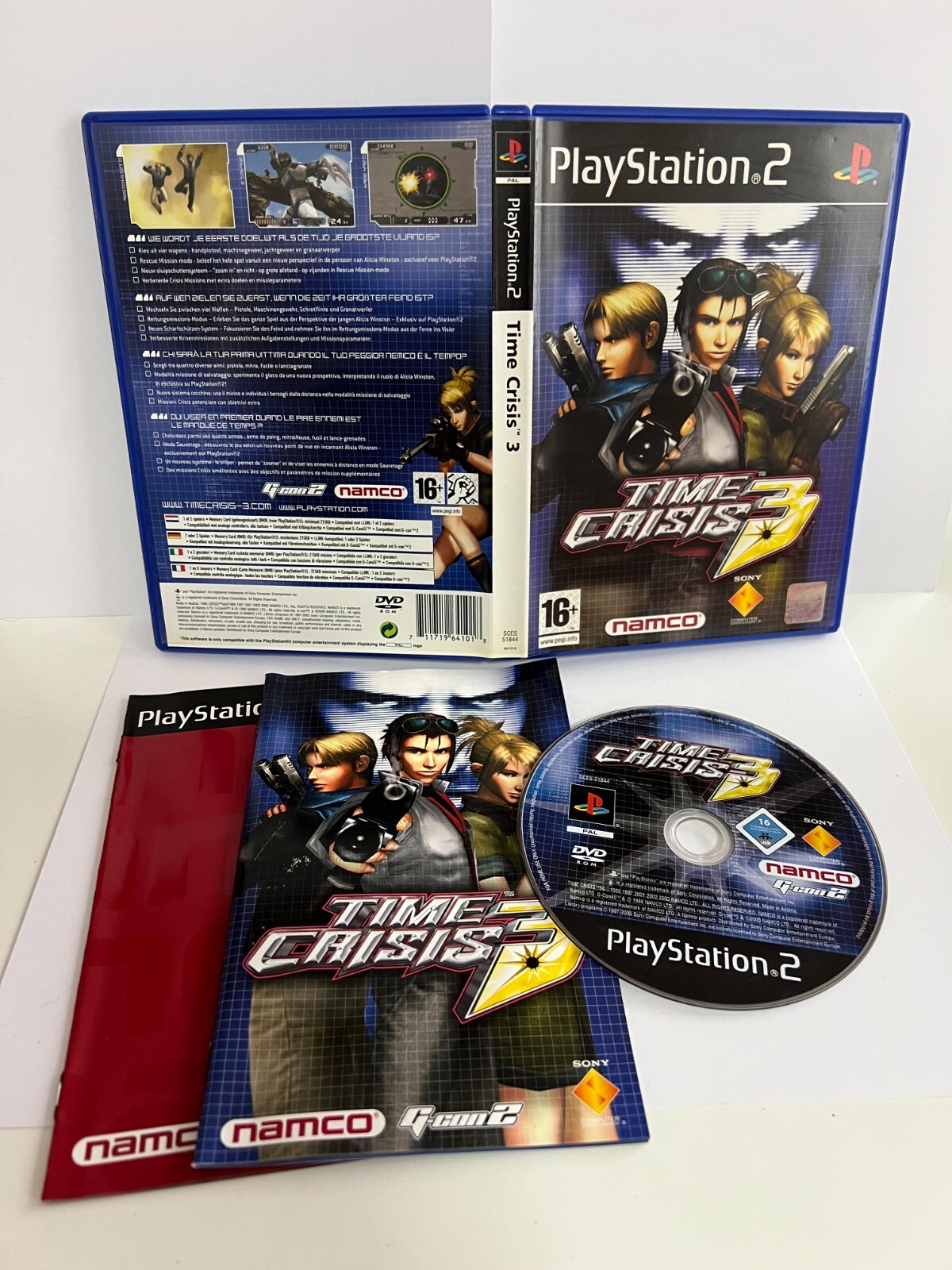 Sony Playstation 2 PS2 - Time Crisis 3 - Namco - GCon 2 - Complet PAL FR