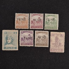 BEL ENSEMBLE DE 7 TIMBRES ANCIENS D'ITALIE FIUME NEUFS*