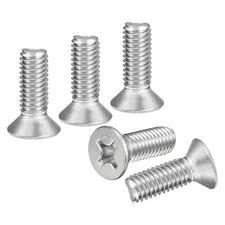 M6-1x18 Flat Head Machine Screws -25pcs -304 Stainless Steel -Silver