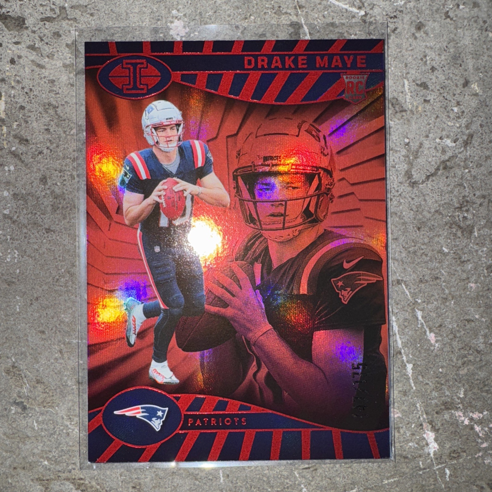 2024 Panini Illusions Drake Maye #59 Trophy Collection Red /175 (RC) 🔥🔥🔥