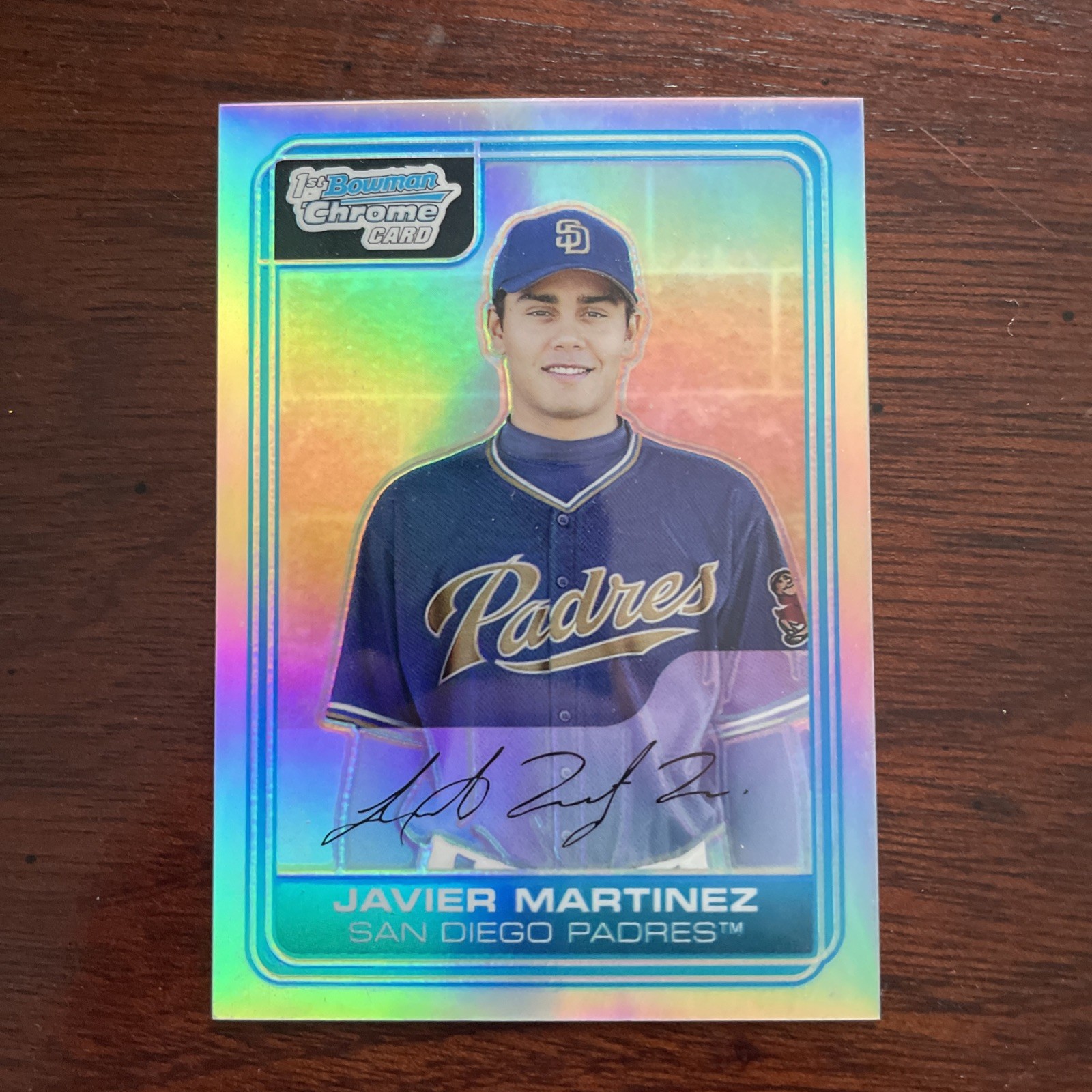 2006 1st Bowman Chrome Javier Martinez Refractor #/500 San Diego Padres
