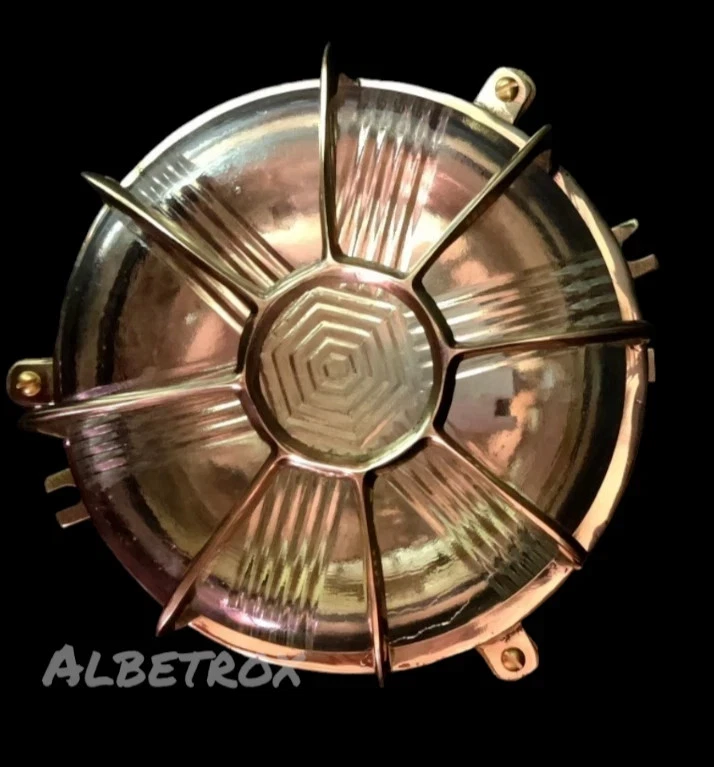 Nautical Brass Marine Passageway Bulkhead Ship Antique Light - Image 4 of 4