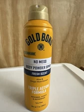 Gold Bond No Mess Talc-Free Body Powder Spray, 7 oz., Fresh Scent