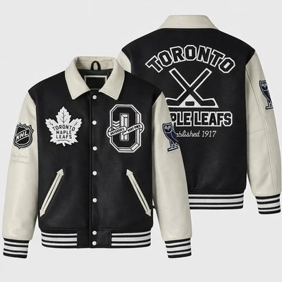 TORANTO MAPLE LEAF VARSITY JACKET| LEATHER JACKET