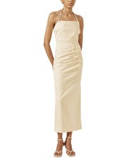 Shona Joy Lani Draped Cross Back Midi Dress Women's