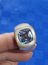 925 Sterling Silber Aquamarin Ring