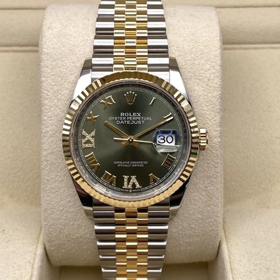 ロレックス 楽天市場】ROLEX （ロレックス） デイトジャスト 36 126233 オリーブ