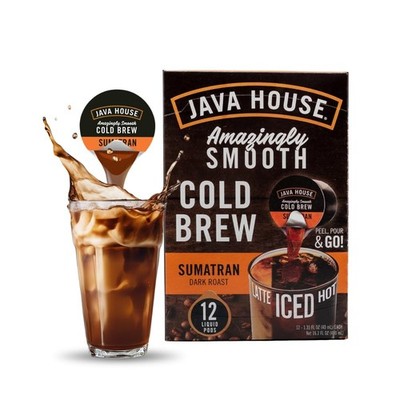Dark Roast Sumatran Cold Brew Pods 12 Count Peel And Pour Pods Hot Or Iced Ins
