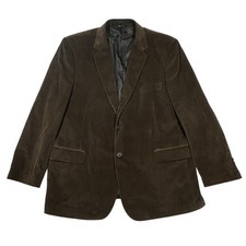 Beverly Hills Polo Club Corduroy Blazer Mens 50R Brown Cotton Sport Coat Jacket