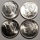 Four 1922-P Peace Silver Dollars....Brilliant Uncirculated