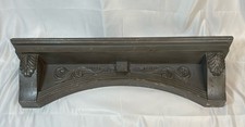 Gray Wood Distressed Mantle Shelf 