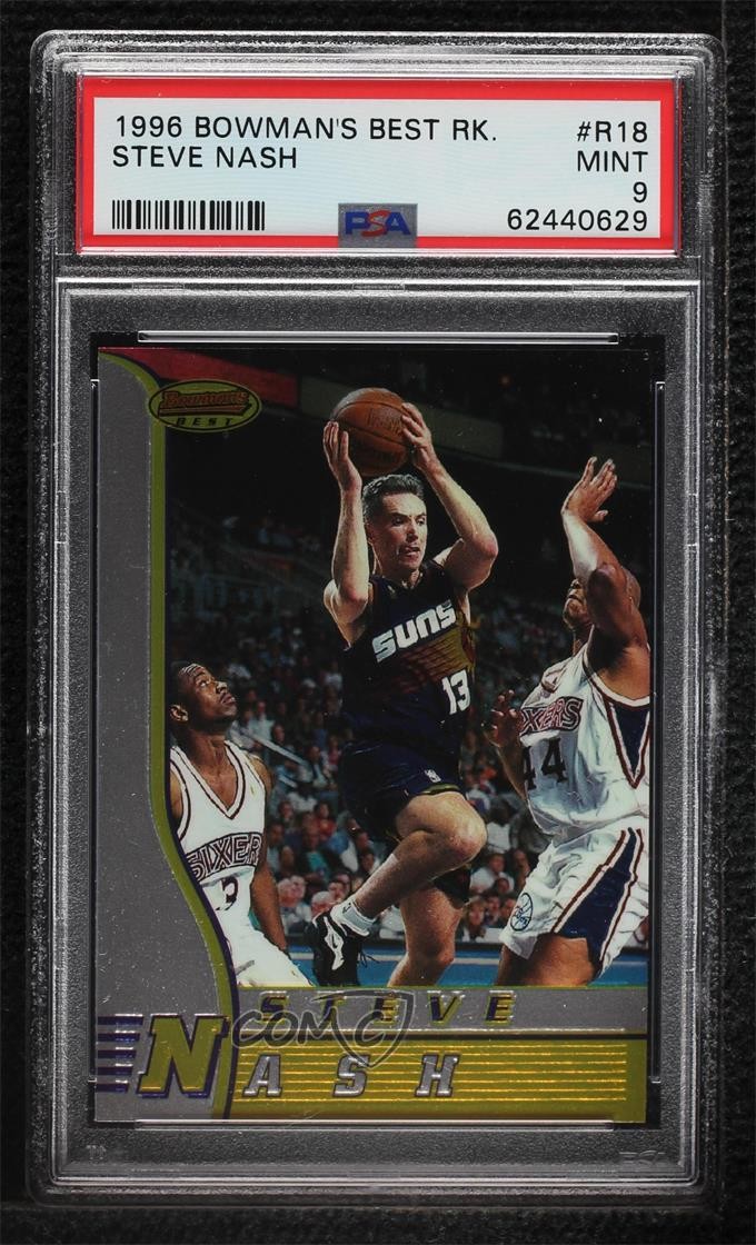 1996-97 Bowman's Best Rookies Steve Nash #R18 PSA 9 MINT RC HOF 9l4