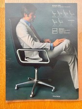 Sedia Wilkhahn 2000 Delta design arredo bagno bocca 1973 vintage pubblicità pubblicità