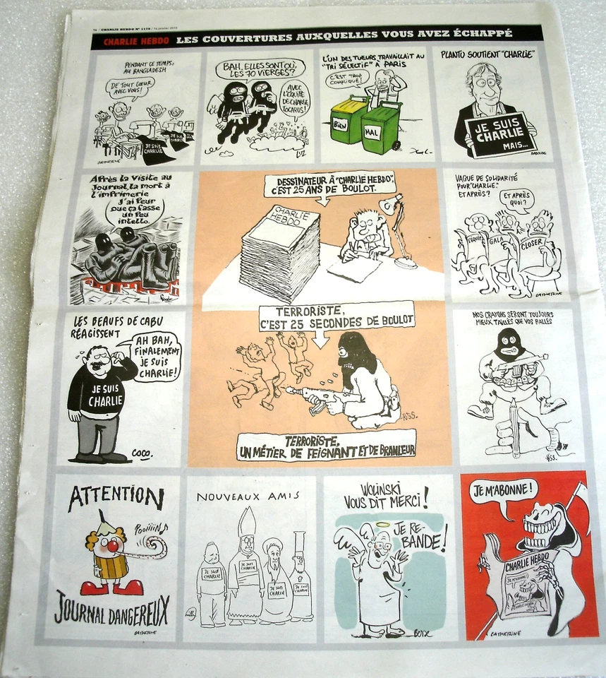 Charlie Hebdo N°1178 - Tout est Pardonné - Je Suis Charlie - 14 Janvier 2015 - Photo 2/2