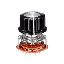 8x 1 Pole 12 Position 6mm Schlitzwelle Dia Bandwahlschalter Drehschalter Kappe