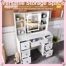 LED Vanity Set  Led Strips Lights Makeup Desk Mirror Dressing Table Dresser NEW