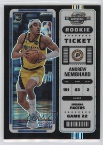 2022 Panini Contenders Optic Rookies Black Pandora Prizm Andrew Nembhard #9 RC