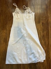 Vintage Vassarette Full Slip Lace Details Women s Size 38 TT White