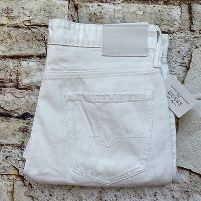 Guess Men s Slim Straight Jeans Destroyed In White Natural Size 38
