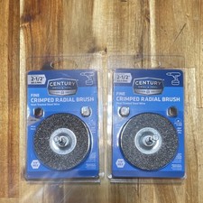 CENTURY 2-1/2 in Crimped Steel Wire Radial Brush Shank Mount 76431