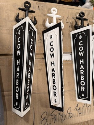 Cow Harbor Brewing Tap Handle - black or white - Craft Beer NEW!