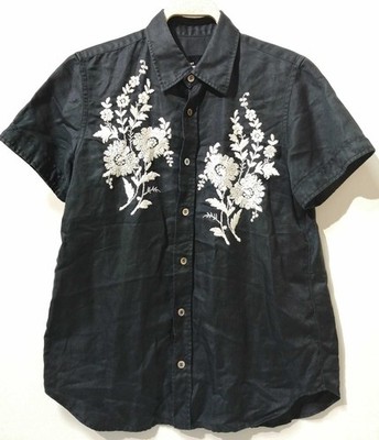 Tricot COMME des GARCONS TE-B033 Rose Stickerei Kurzärmelig Hemd