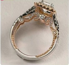 2Ct Emerald Cut Lab Created Diamond 14k white Gold FN Wedding Pretty Bridal Ring