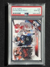 2016 Topps League Leaders #26 PSA 10 Chris Davis Nelson Cruz Mike Trout