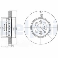 2X Delphi Bremsscheibe BG4536C FüR Dacia Renault