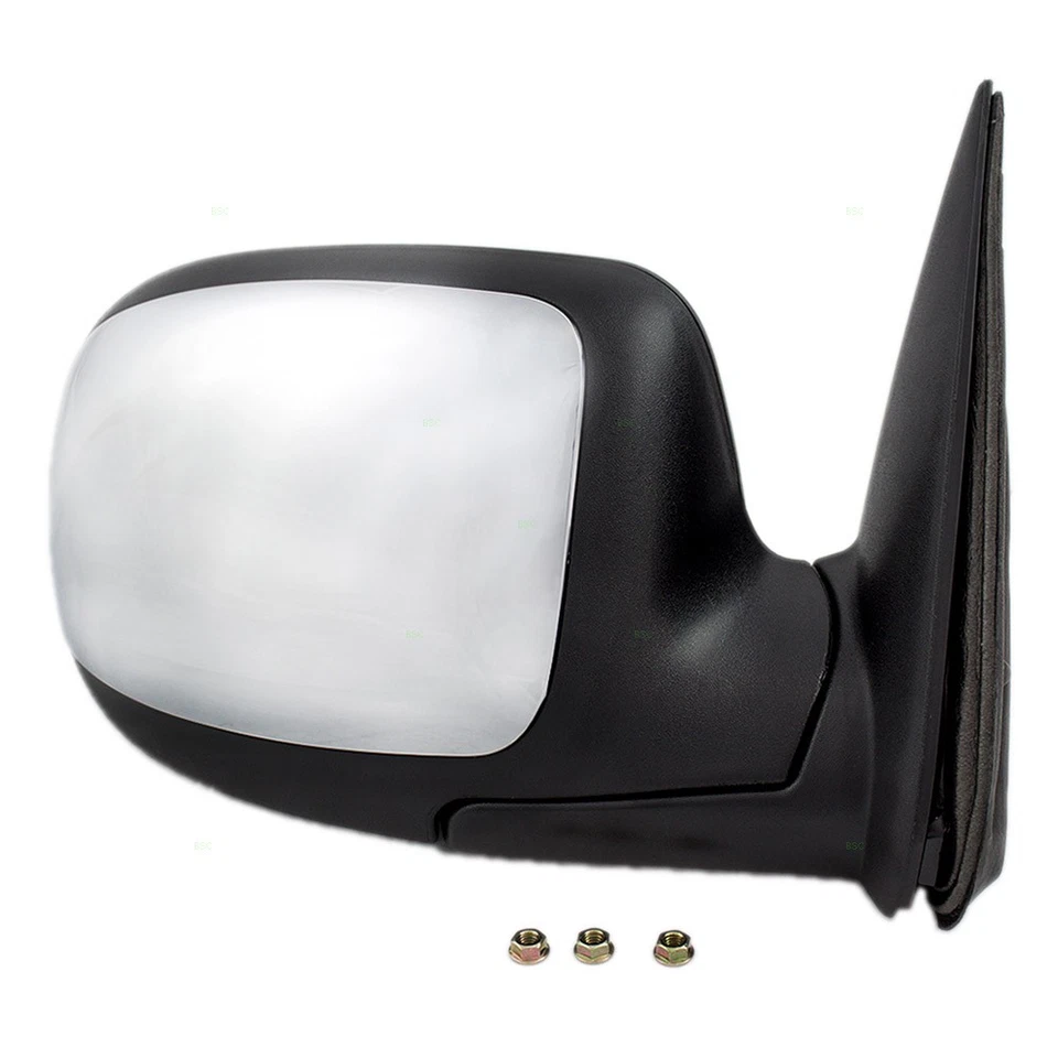 Черная текстурированная хромированная крышка с основанием для ручного зеркала Silverado 1500 1999-2006 годов выпуска - Изображение 2 из 3