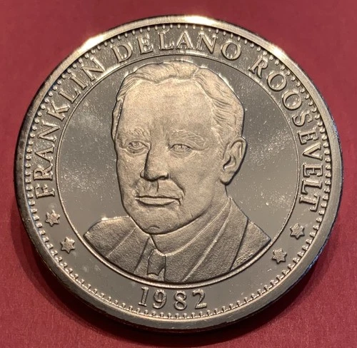 1982 Franklin Delano Roosevelt 100th Anniversary Double Eagle .999 Silver 1 Oz.