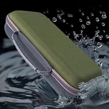 Travel Microphone Carry Case Green Organized Portable Protective Soft Interior