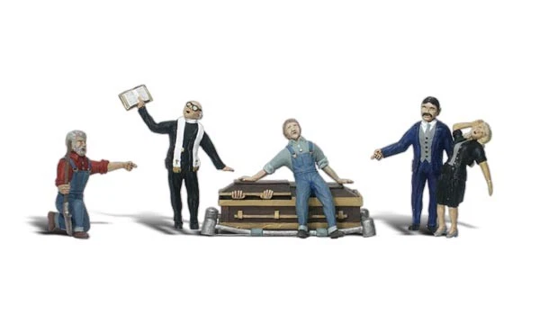 CMW 1/160 N Scale 1953 Ford HEARSE Station Wagon +Woodland Scenics Figures Combo - Image 4 of 4