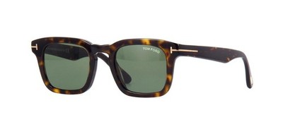 Tom Ford DAX TF 751 52N FT751 Havanna Sonnenbrille grüne Gläser 48 mm