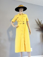 Jumpsuit Mustard Yellow an Elastic Waist and an Adjustable Belt size Small