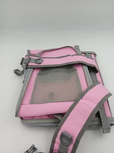 Pink Cat Dog Pet Carrier Backpack Ventilated Clear Window Travel Bag For Pets
