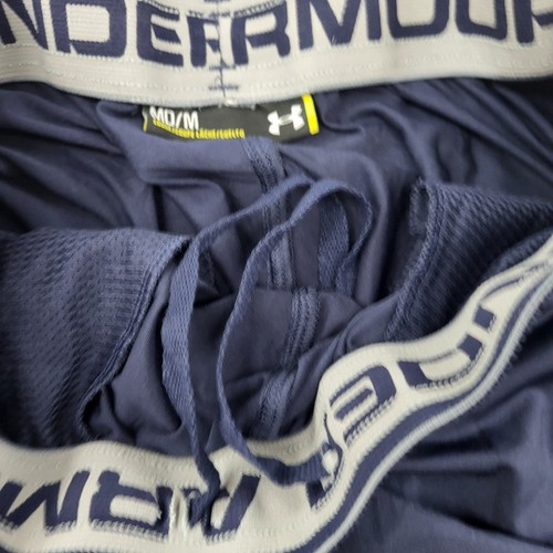 Under Armour Shorts Mens Medium Loose Navy Blue Logo Performance - 第 7/10 張圖片