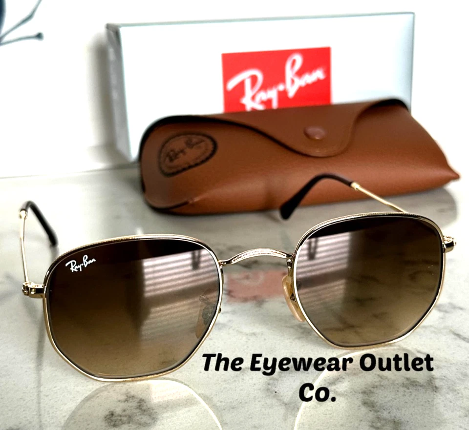 Store Display Rayban Hexagonal RB3548N Gradient Brown Lens Men / Women 51mm - Image 4 of 4