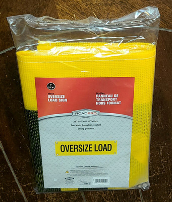 RoadPro Mesh Oversize Load Sign 18'' x 84'' w/12'' Letters #RPWL-1884MG