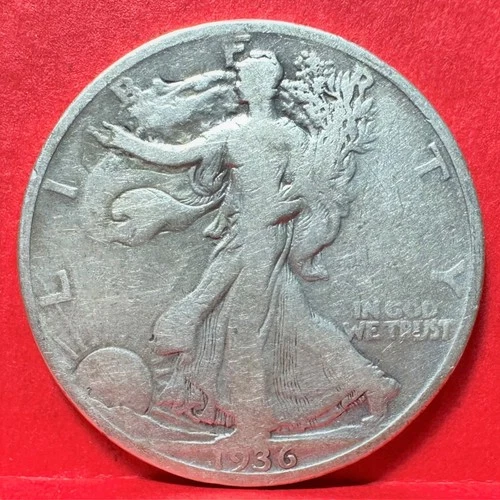 1936  WALKING LIBERTY HALF-DOLLAR (50¢) SILVER COIN  (WHD-16)