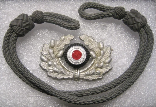 German Military Officer Cap Badge and Chin cord,ww2